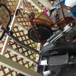 Exercise equipment one antique and a stepper