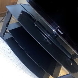 Black Glass TV Stand 