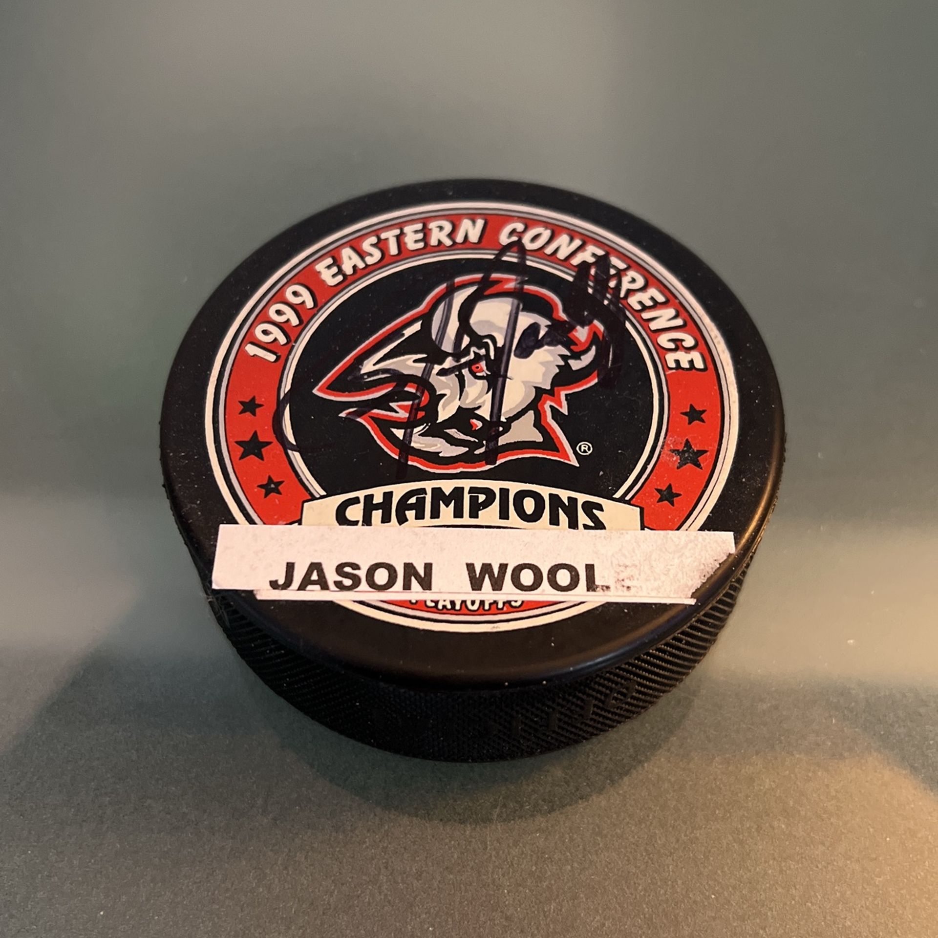 Buffalo Sabres Jason Woolley Signed Hockey Puck