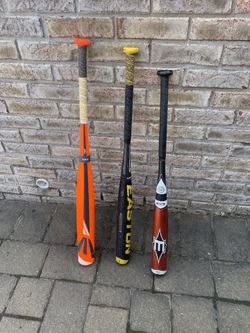 Three Easton Baseball bats youth