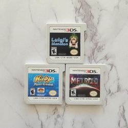 Nintendo 3DS Games. Luigi's Mansion, Kirby And Metroid WOULD TRADE