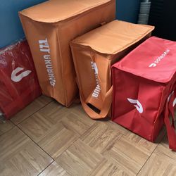 GrubHub Deluxe Set Plus 2 DoorDash Delivery Bags