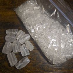 Crystal beads and small clear beads