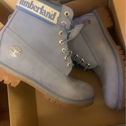 Baby Blue Timberland Boots size 9.5 LIMITED EDITION 