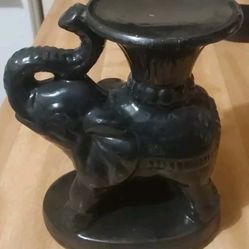 Vintage Elephant Candle Holder Black ⚫️