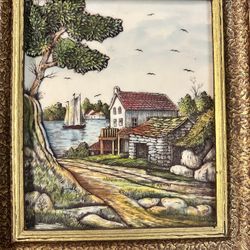  Hand Painted Artini Sculptured Engravings Four Dimensional Framed