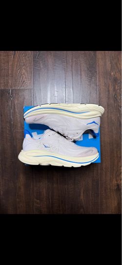 Hoka Y Clifton 10 Big Kids Tan Blue NEW Back To School!