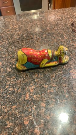 Disney rare 1939 wind up tin Pluto by Marx toys