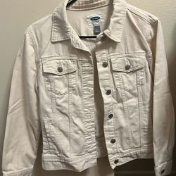 White Old Navy Denim Jacket