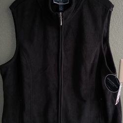Karen Scott Black Vest Sz 3X