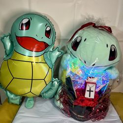 XL Squirtle Pokémon Valentines Gift W / Necklace & Heart Light
