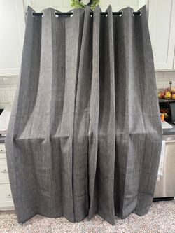 Blackout Gray long curtains