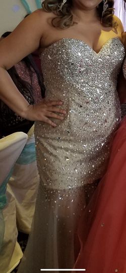 XL - mermaid sequin prom homecoming formal gown dress