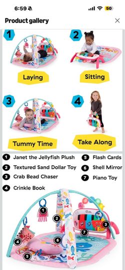 Baby Einstein, baby gym for girl new never opened