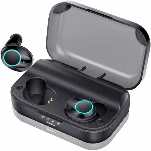 True Wireless Earbuds Bluetooth 5.0 IPX7 Waterproof 3500mAH Charging Case