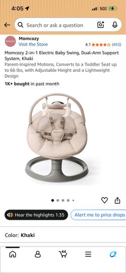 Momcozy baby swing