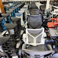WE HAVE ALL HERMAN MILLER AERON, EMBODY, COSM, SAYL, MIRRA 2, EAMES CHAIRS IN STOCK - READY FOR PICK-UP - DELIVERY - SHIPPING - CONTACT US FOR AN APP