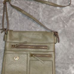 Crossbody Faux Leather Messenger Shoulder Bag, Green