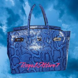 Blue Crocodile Bag 