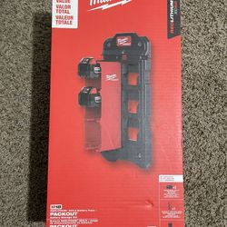 Milwaukee M18 Batteries with Holder and Wall Pack-out 