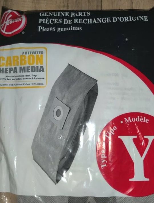 NEW Hoover Type Y Carbon Activated HEPA Vacuum Bags PART# 902481001 #AH10165