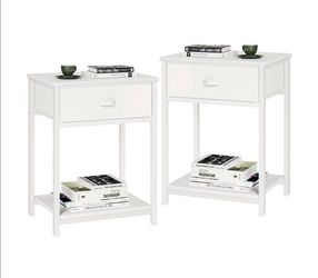 Set of 2 Nightstands, Side Tables