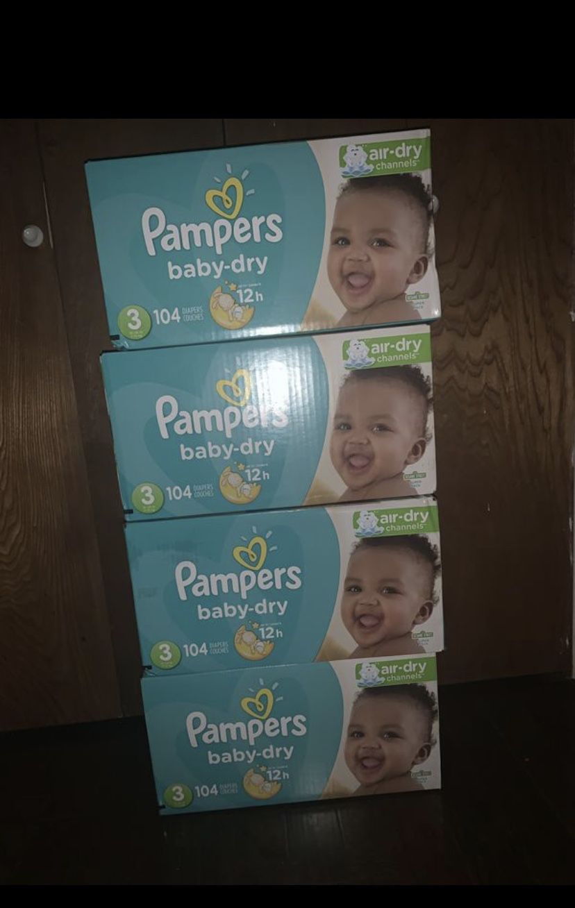 SIZE 3 DiAPERS PAMPERS! $20 EACH.