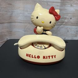 Vintage Sanrio Hello Kitty Rotary Telephone 1970s/80s Japan For Parts/ repair