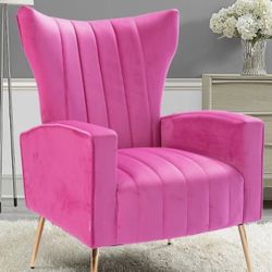 Krystal Wingback Velvet Chair
