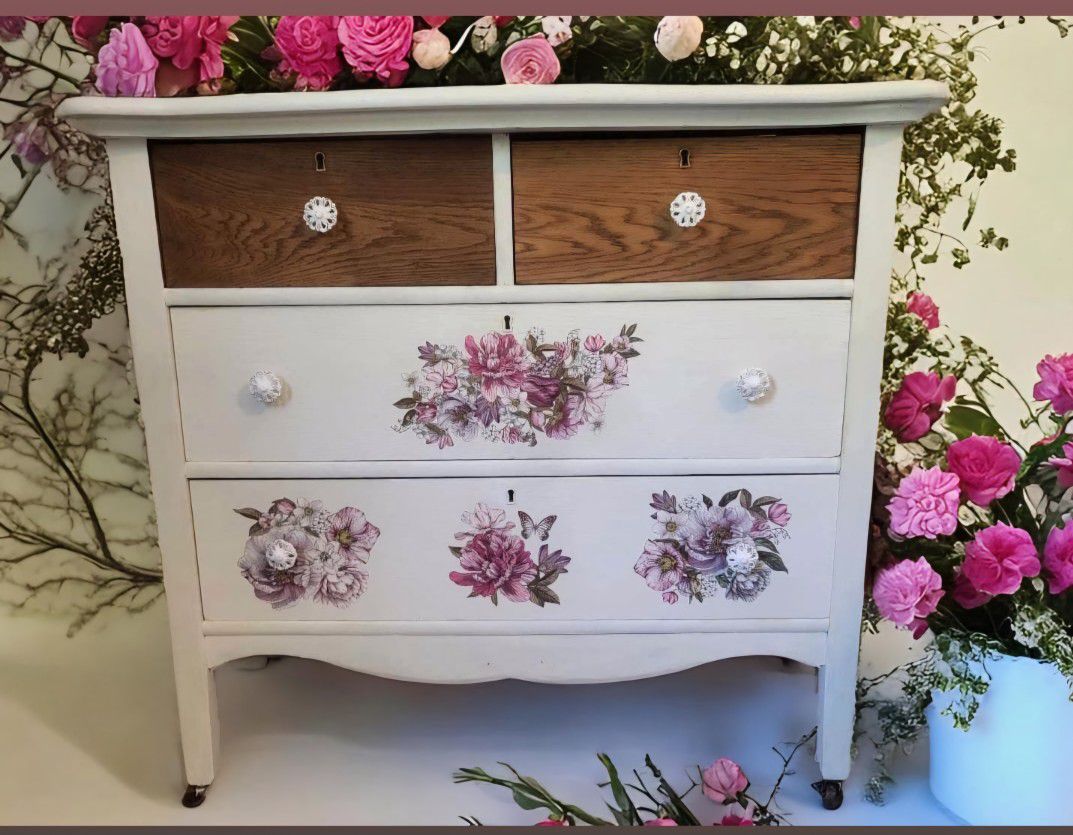Beautiful Floral Dresser