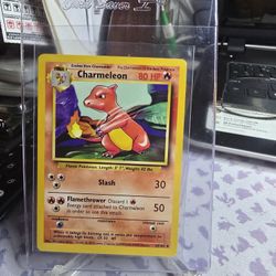 1995 Pokemon Card Charmeleon Original Base Rare  24/102