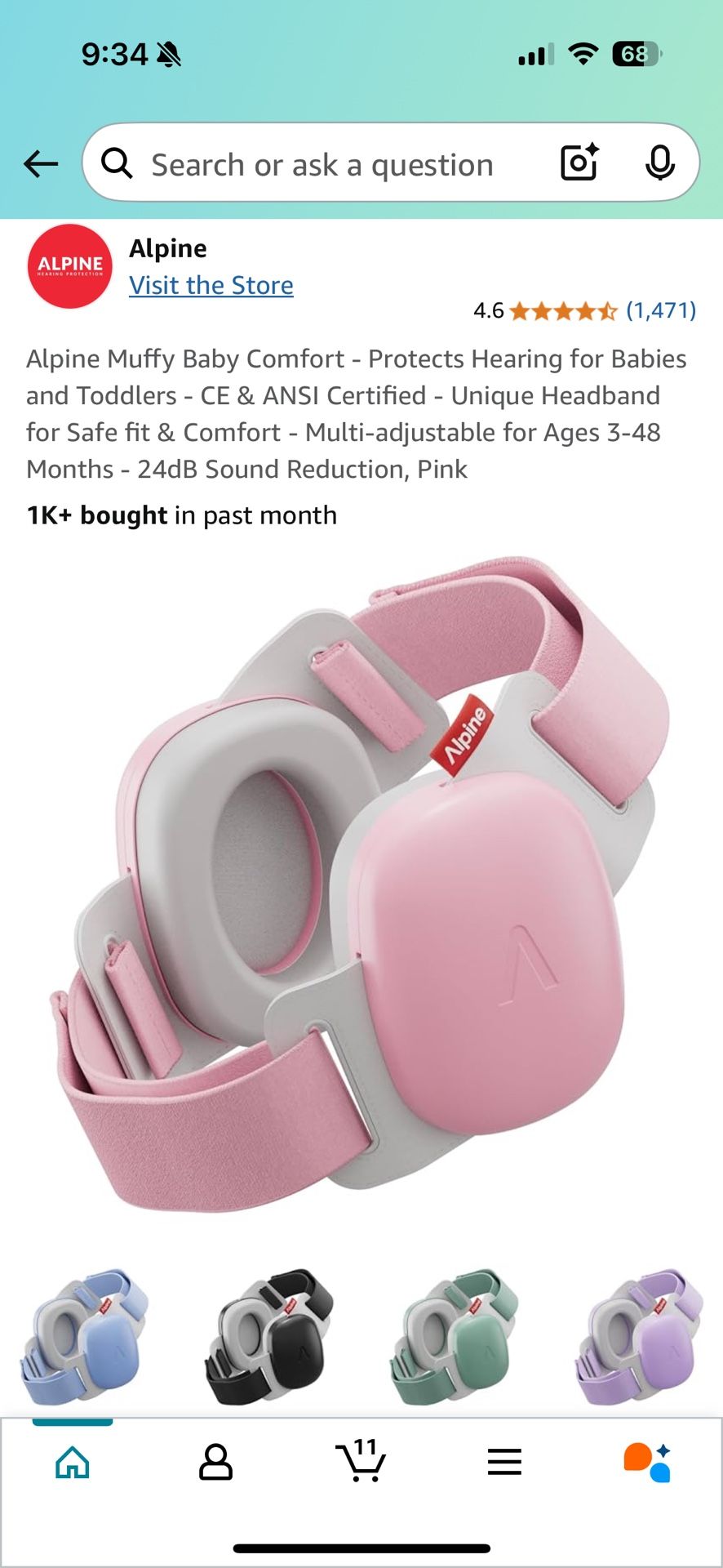Alpine Muffy Baby Ear Defenders