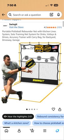 Pickleball net rebounder