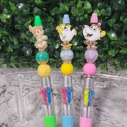 Beaded Multicolor Retractable Pens