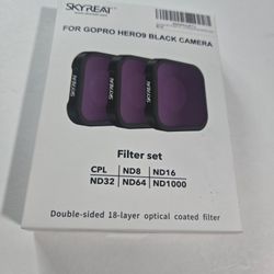 Skyreat ND Filters Set for GoPro Hero 11 Black/Hero 10/9 Black Action Camera Accessories,6 Pack - (CPL/ND8/ND16/ND32/ND64/ND1000)