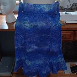 Purple And Blue Ruffle Skirt Small-med