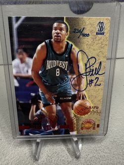 1996-97 Score Board DEREK FISHER 138/400 Rookie RC On Card Auto LA Lakers