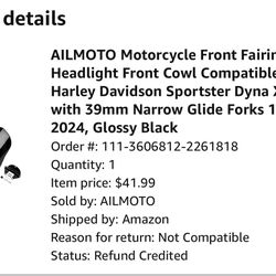 Brand New AILMOTO Front Fairing -Harley