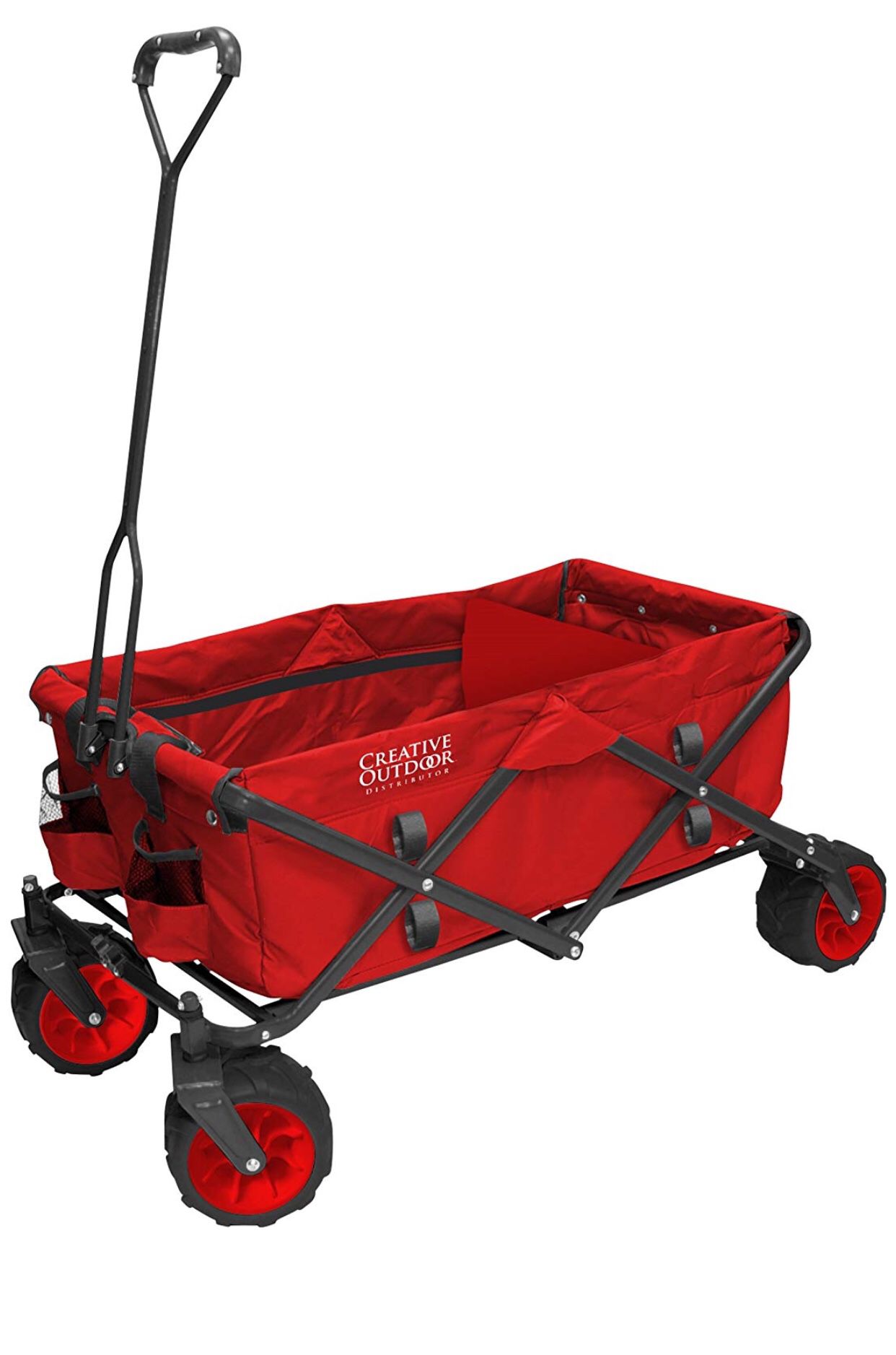Creative Outdoors all-terrain foldable wagon. Red