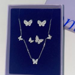New Banter zirconia in sterling silver set