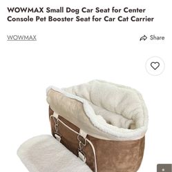 Small Dog Car Seat For Center Console Beige