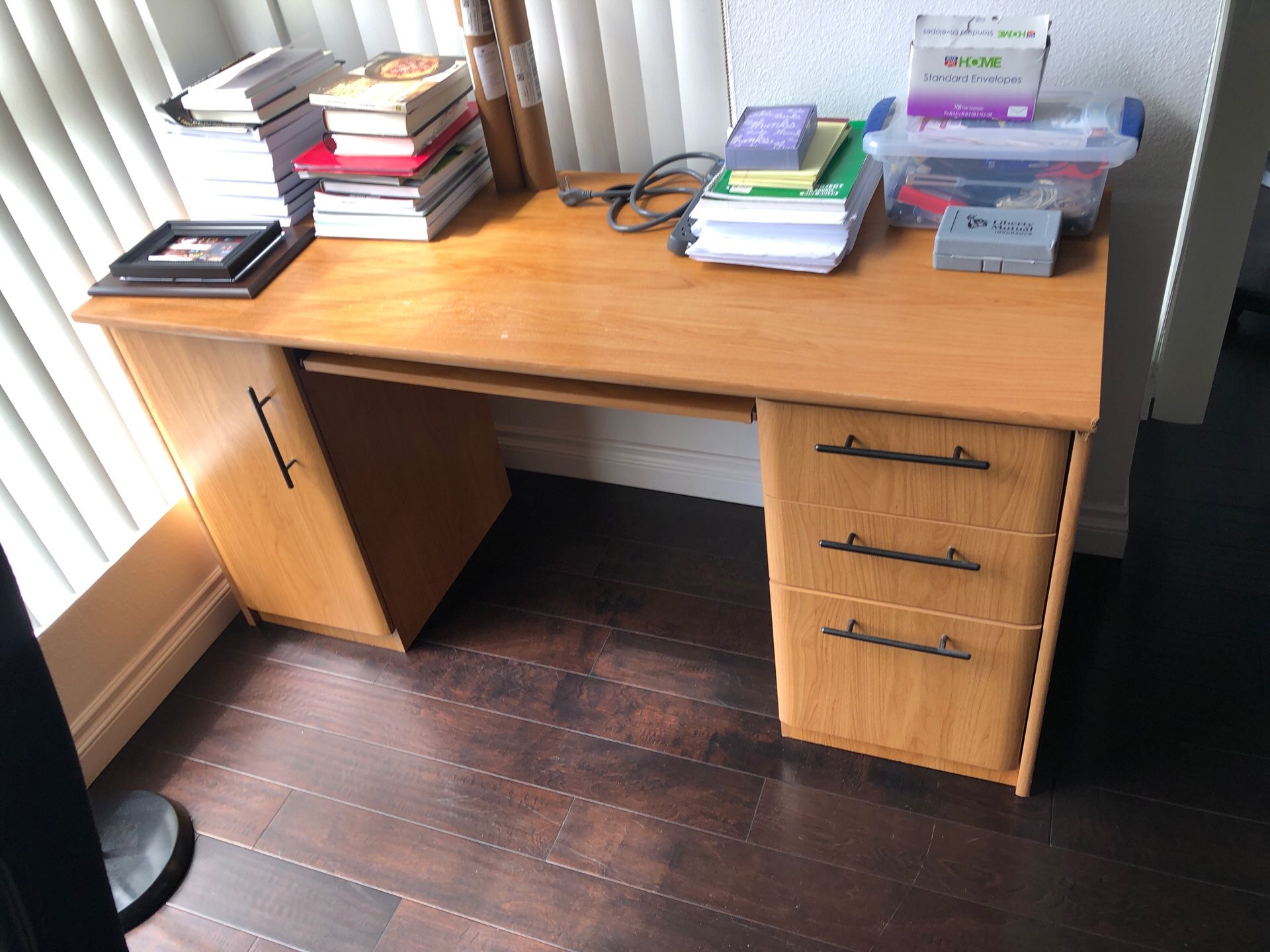 Desk and chair. $20