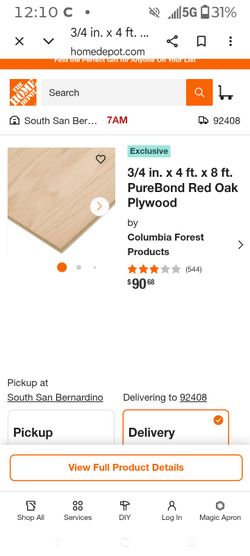 8'+4'ft oak plawood 3/4