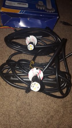 2.LIGHTS.  (1PAIR).ECCO ELECTRONICS ED0011C.    WHITE