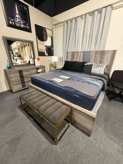 4 PC KING BEDROOM SET