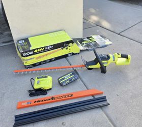 RYOBI 40V HP Brushless 26in. Hedge Trimmer KIT with 2.0 battery and Fast Charger