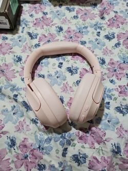 Pink headphones