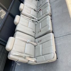 Yukon Suburban Tahoe Escalade GMC Cadillac Bench 3rd Row Seat Set Tan 2007-2013