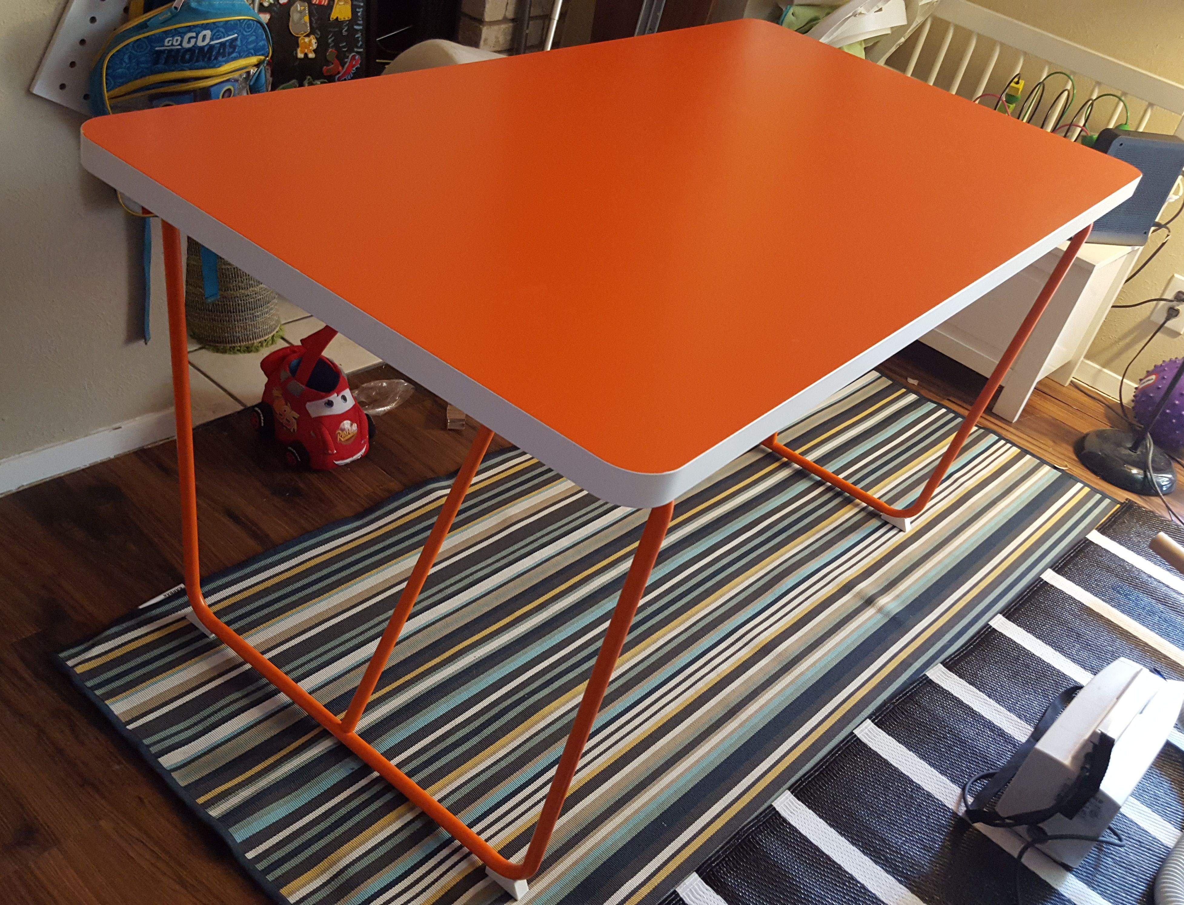 Ikea orange table deals