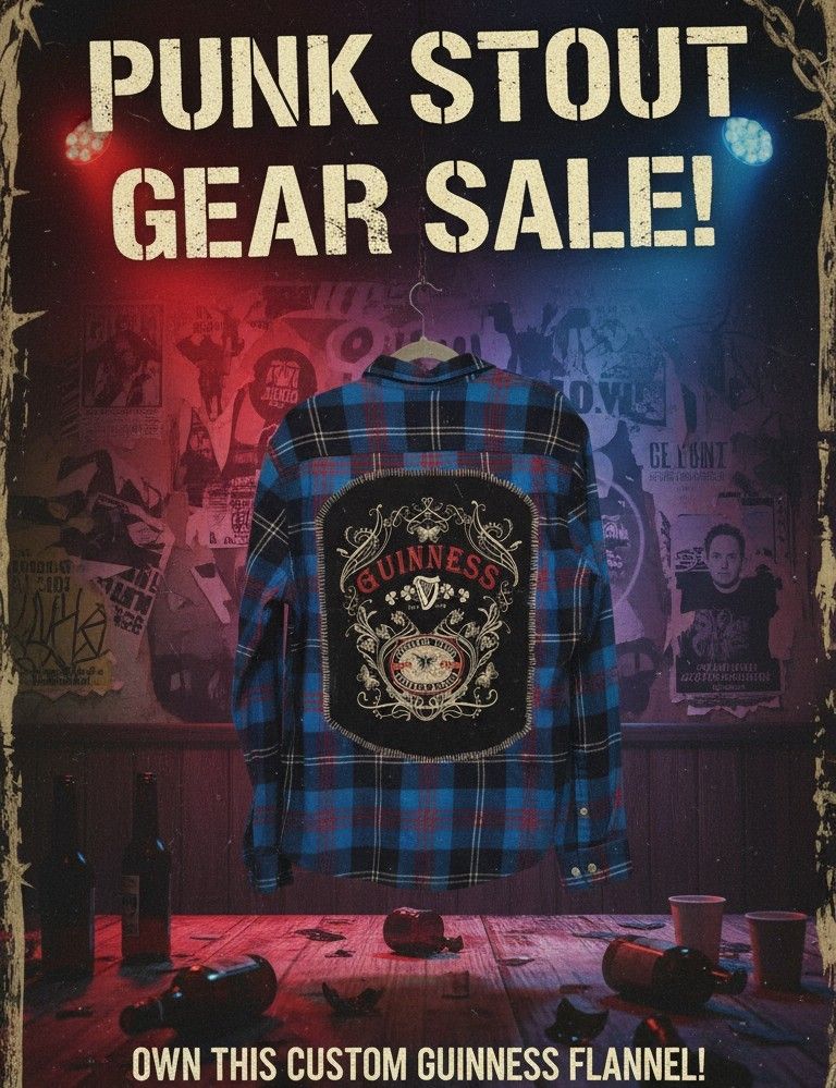 CUSTOM GUINNESS FLANNEL